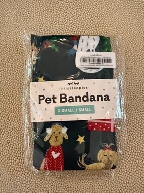 Little Sleepies Pet Bandana - holiday hounds xs/s
